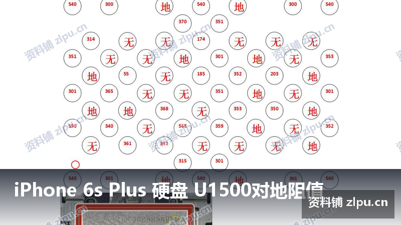 iPhone 6s Plus 硬盘 U1500对地阻值-资料铺