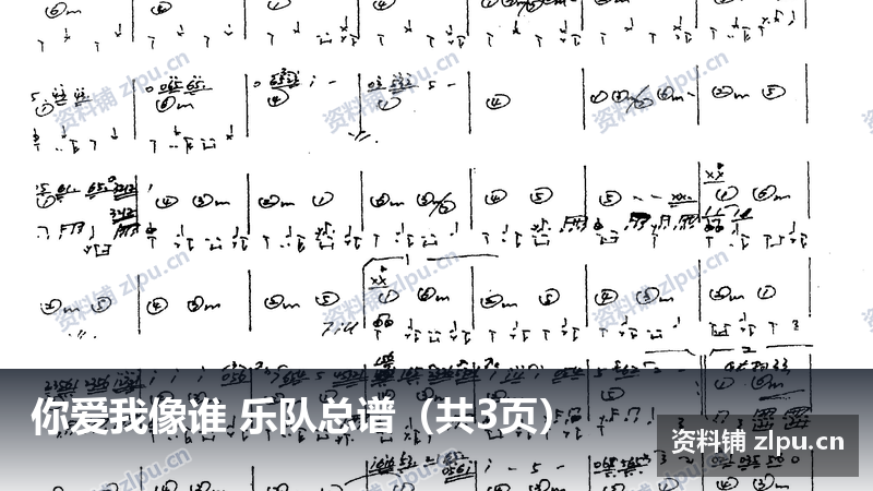 你爱我像谁 乐队总谱(共3页)-资料铺