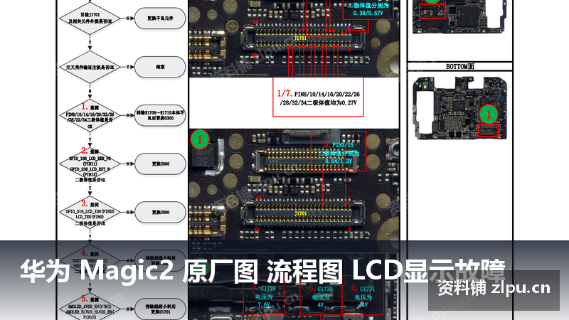 华为 Magic2 原厂图 流程图 LCD显示故障-资料铺