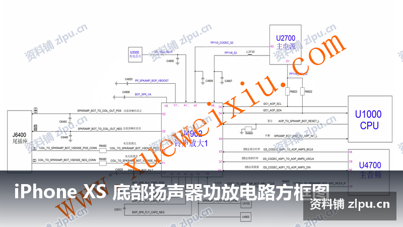 iPhone XS 底部扬声器功放电路方框图-资料铺