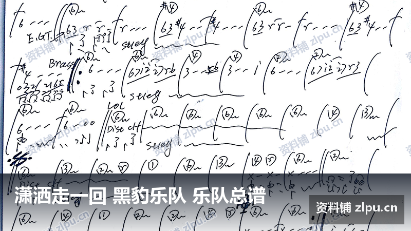 潇洒走一回 黑豹乐队 乐队总谱-资料铺