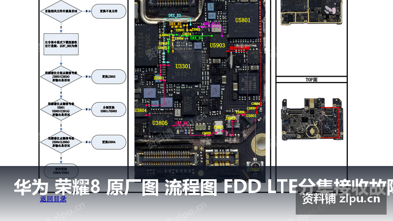 华为 荣耀8 原厂图 流程图 FDD LTE分集接收故障-资料铺