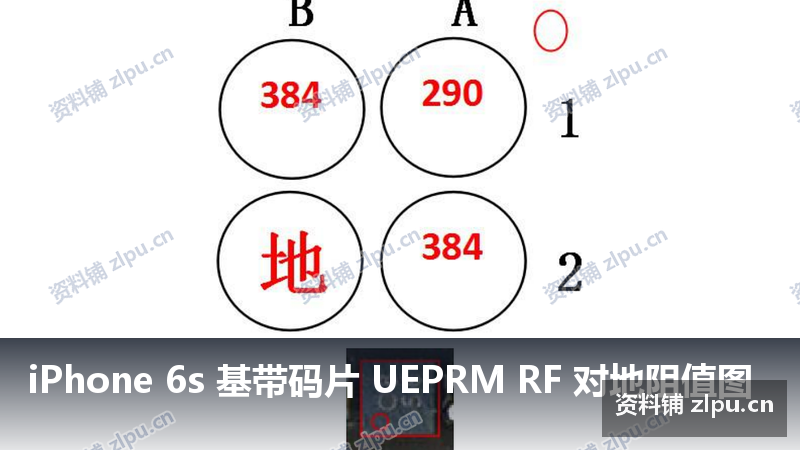 iPhone 6s 基带码片 UEPRM RF 对地阻值图-资料铺