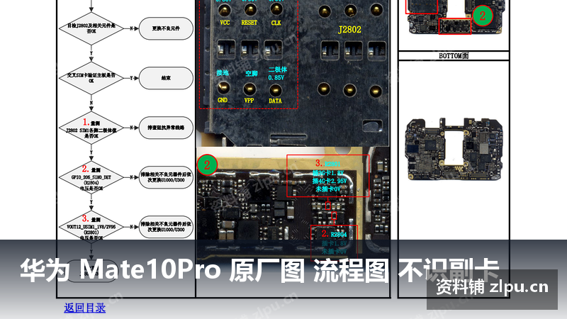 华为 Mate10Pro 原厂图 流程图 不识副卡-资料铺