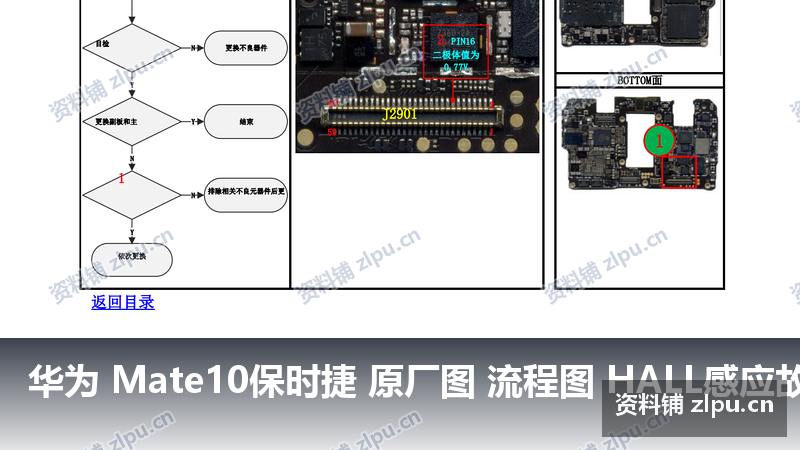 华为 Mate10保时捷 原厂图 流程图 HALL感应故障-资料铺