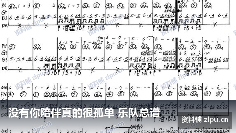 没有你陪伴真的很孤单 乐队总谱-资料铺
