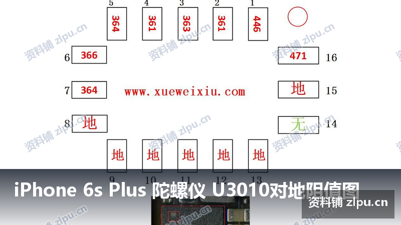iPhone 6s Plus 陀螺仪 U3010对地阻值图-资料铺