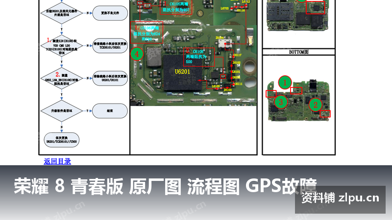 荣耀 8 青春版 原厂图 流程图 GPS故障-资料铺