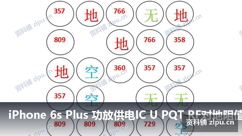 iPhone 6s Plus 功放供电IC U PQT RF对地阻值图(共2页)-资料铺