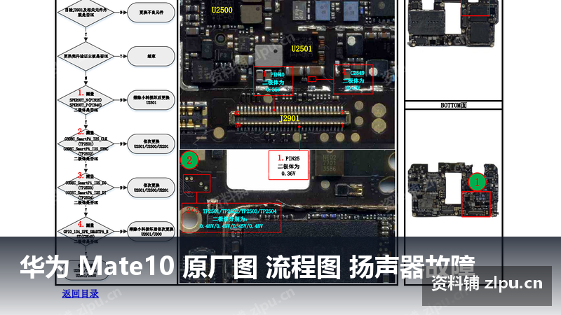 华为 Mate10 原厂图 流程图 扬声器故障-资料铺