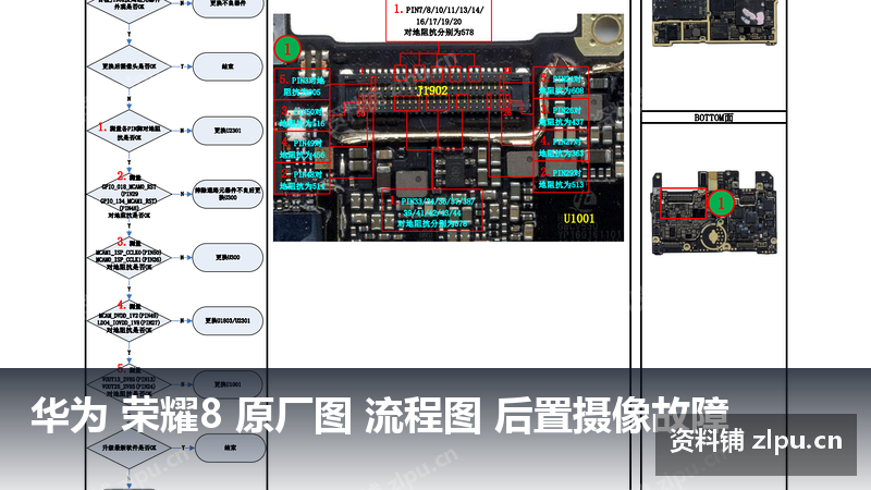 华为 荣耀8 原厂图 流程图 后置摄像故障-资料铺