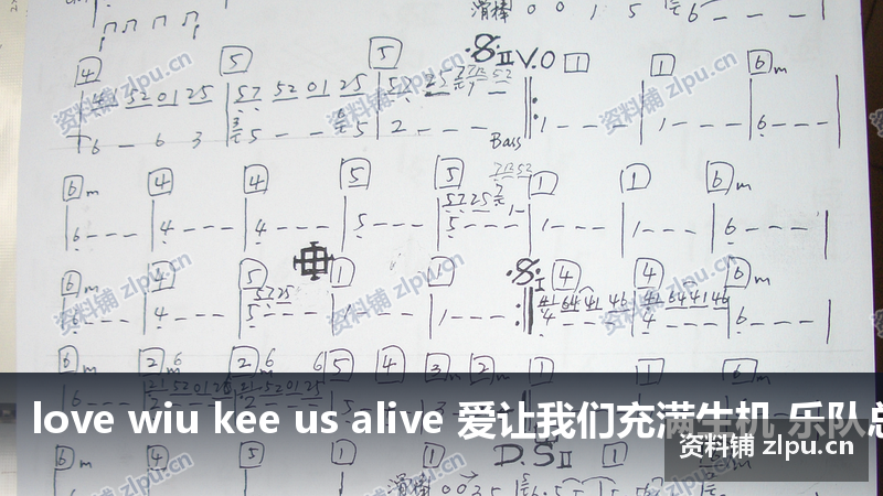 love wiu kee us alive 爱让我们充满生机 乐队总谱（共2页）-资料铺