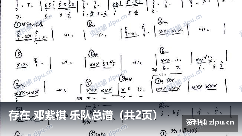 存在 邓紫棋 乐队总谱（共2页）-资料铺