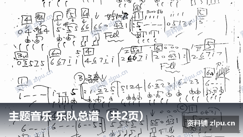 主题音乐 乐队总谱(共2页)-资料铺