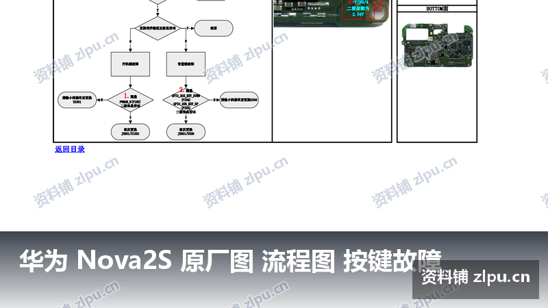 华为 Nova2S 原厂图 流程图 按键故障-资料铺