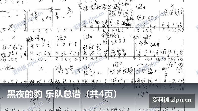 黑夜的豹 乐队总谱（共4页）-资料铺