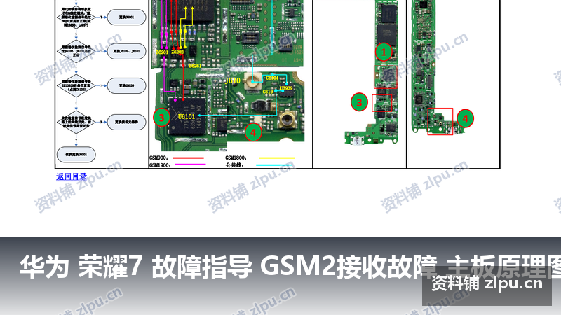 华为 荣耀7 故障指导 GSM2接收故障 主板原理图-资料铺