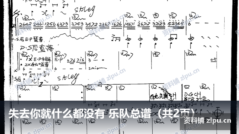失去你就什么都没有 乐队总谱（共2页）-资料铺