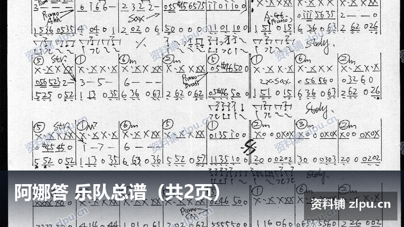 阿娜答 乐队总谱（共2页）-资料铺