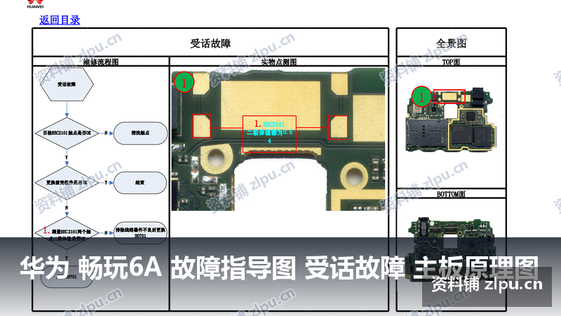 华为 畅玩6A 故障指导图 受话故障 主板原理图-资料铺