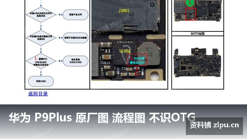 华为 P9Plus 原厂图 流程图 不识OTG-资料铺