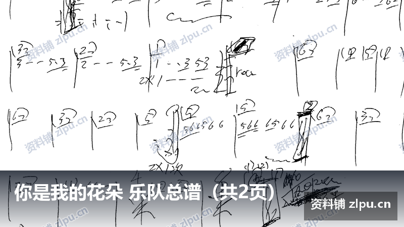 你是我的花朵 乐队总谱(共2页)-资料铺