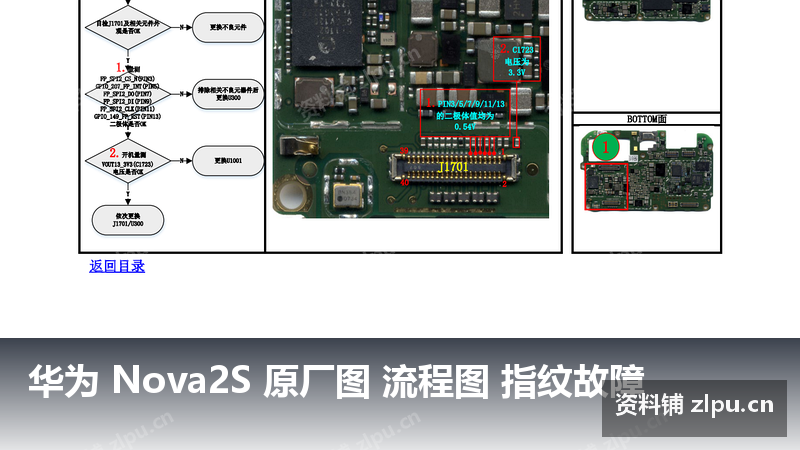 华为 Nova2S 原厂图 流程图 指纹故障-资料铺