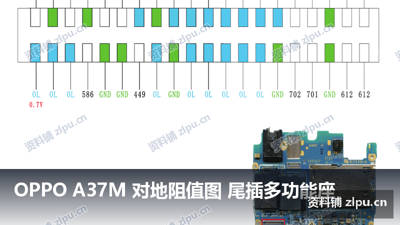 OPPO A37M 对地阻值图 尾插多功能座-资料铺