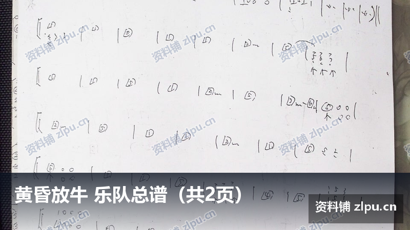 黄昏放牛 乐队总谱（共2页）-资料铺