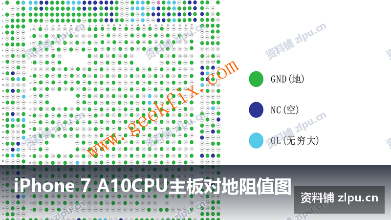 iPhone 7 A10CPU主板对地阻值图-资料铺