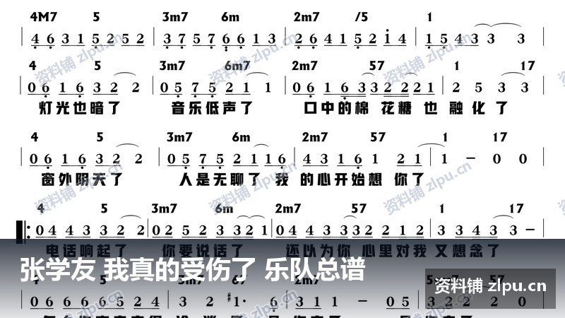 张学友 我真的受伤了 乐队总谱-资料铺