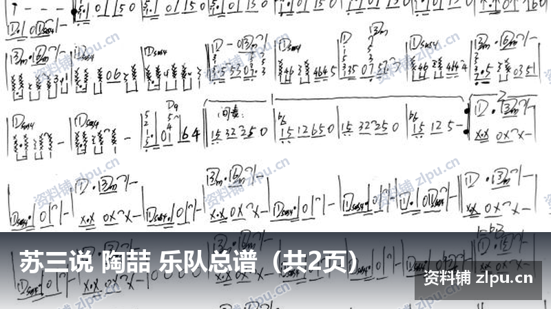 苏三说 陶喆 乐队总谱(共2页)-资料铺
