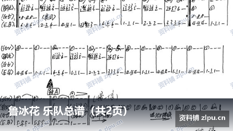 鲁冰花 乐队总谱（共2页）-资料铺