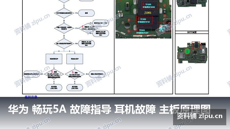 华为 畅玩5A 故障指导 耳机故障 主板原理图-资料铺