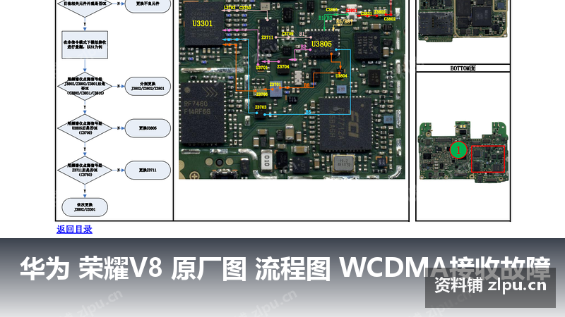 华为 荣耀V8 原厂图 流程图 WCDMA接收故障-资料铺