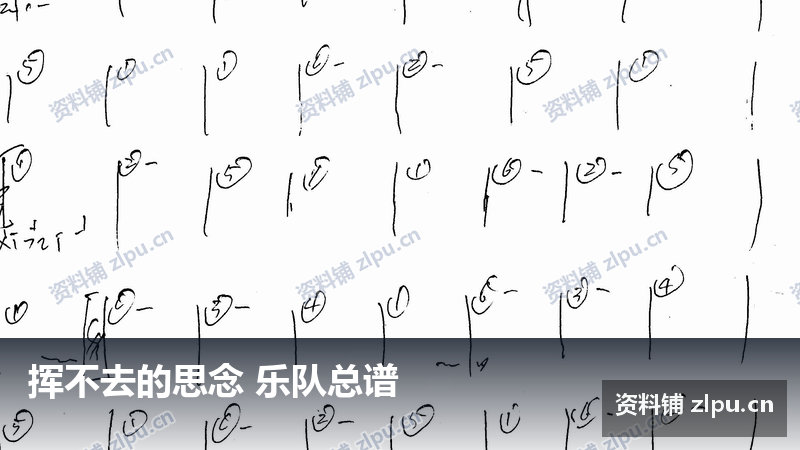 挥不去的思念 乐队总谱-资料铺