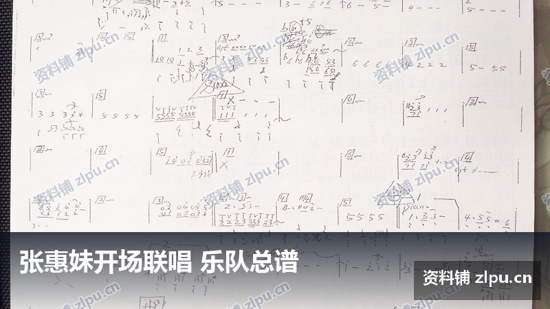 张惠妹开场联唱 乐队总谱-资料铺