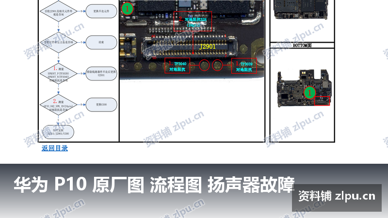 华为 P10 原厂图 流程图 扬声器故障-资料铺