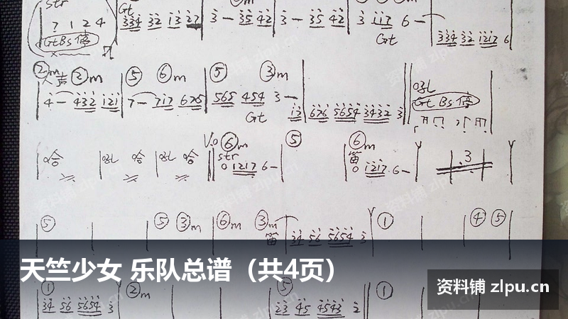 天竺少女 乐队总谱（共4页）-资料铺