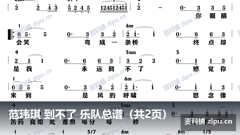 范玮琪 到不了 乐队总谱（共2页）-资料铺