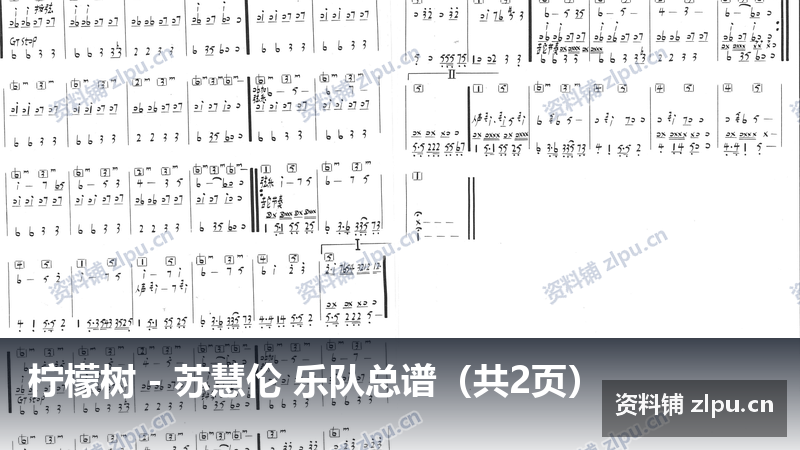柠檬树 – 苏慧伦 乐队总谱(共2页)-资料铺