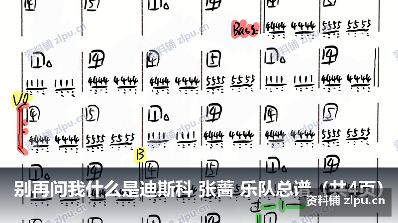 别再问我什么是迪斯科 张蔷 乐队总谱(共4页)-资料铺