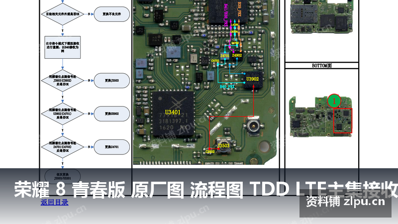 荣耀 8 青春版 原厂图 流程图 TDD LTE主集接收故障-资料铺
