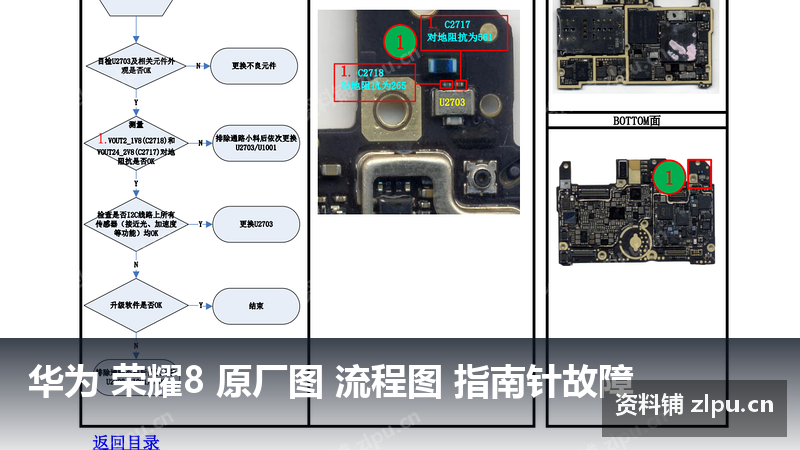 华为 荣耀8 原厂图 流程图 指南针故障-资料铺