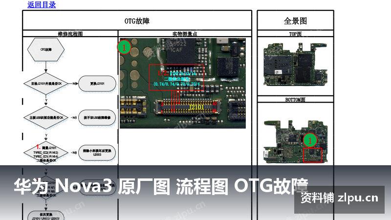 华为 Nova3 原厂图 流程图 OTG故障-资料铺