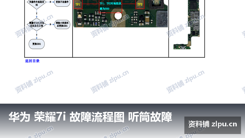 华为 荣耀7i 故障流程图 听筒故障-资料铺
