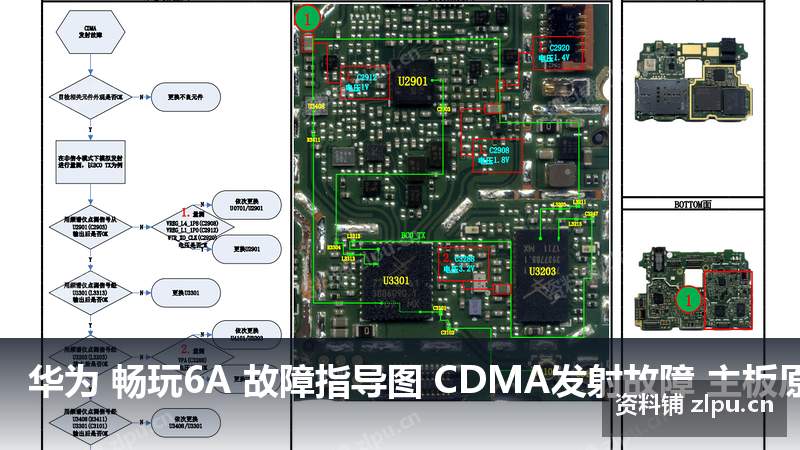 华为 畅玩6A 故障指导图 CDMA发射故障 主板原理图-资料铺