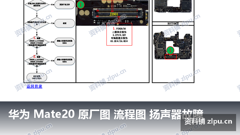 华为 Mate20 原厂图 流程图 扬声器故障-资料铺