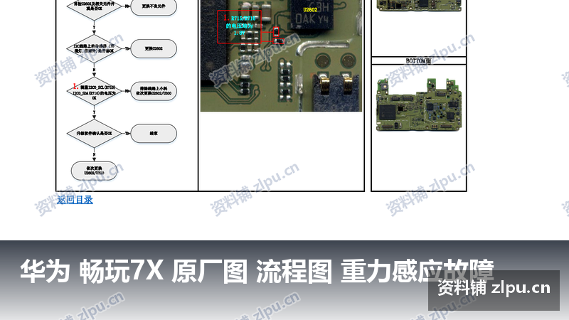 华为 畅玩7X 原厂图 流程图 重力感应故障-资料铺