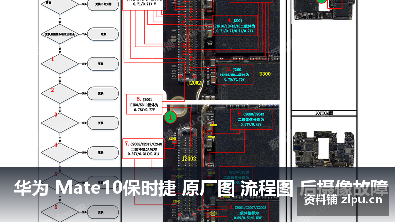 华为 Mate10保时捷 原厂图 流程图 后摄像故障-资料铺
